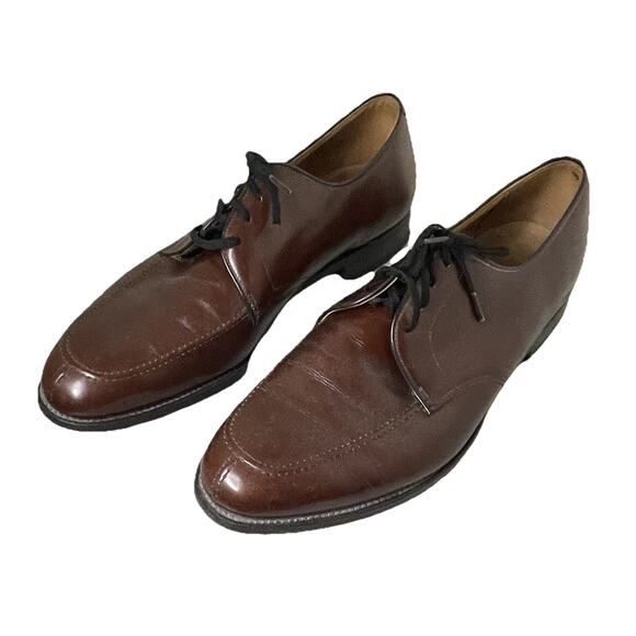 Vintage E T Wright Brown Leather Oxford Lace Up Dress Shoes Comfort Men’s 11.5 main image 6